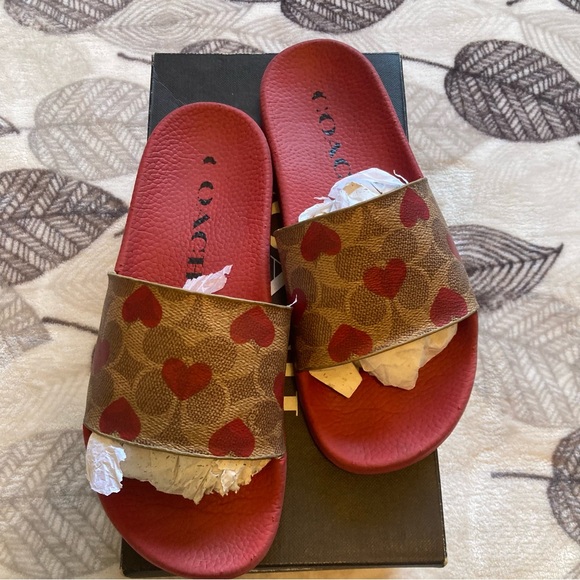Coach Shoes - Coach Valentine slides sz 7